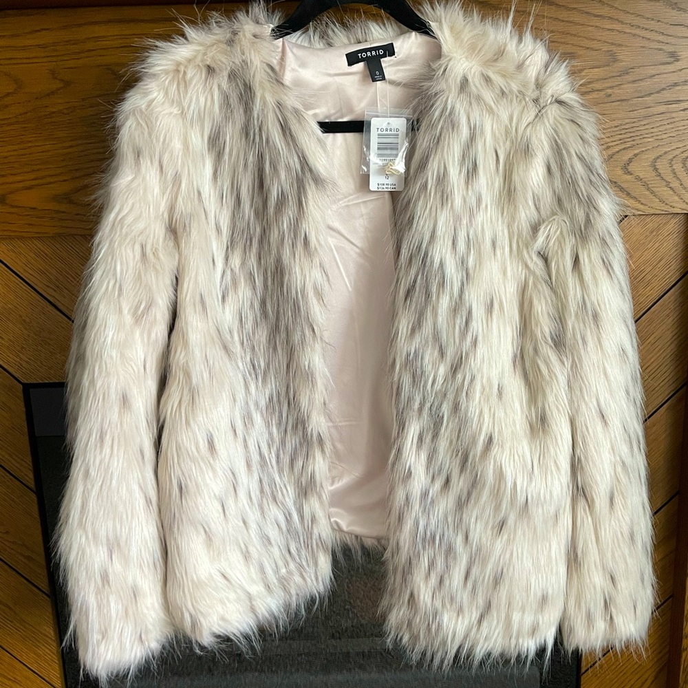 Size 12 Torrid Faux Fur Lined Jacket